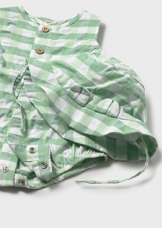 PAGLIACCETTO CON CAPPELLINO A QUADRONI VERDE - Noi da piccoli