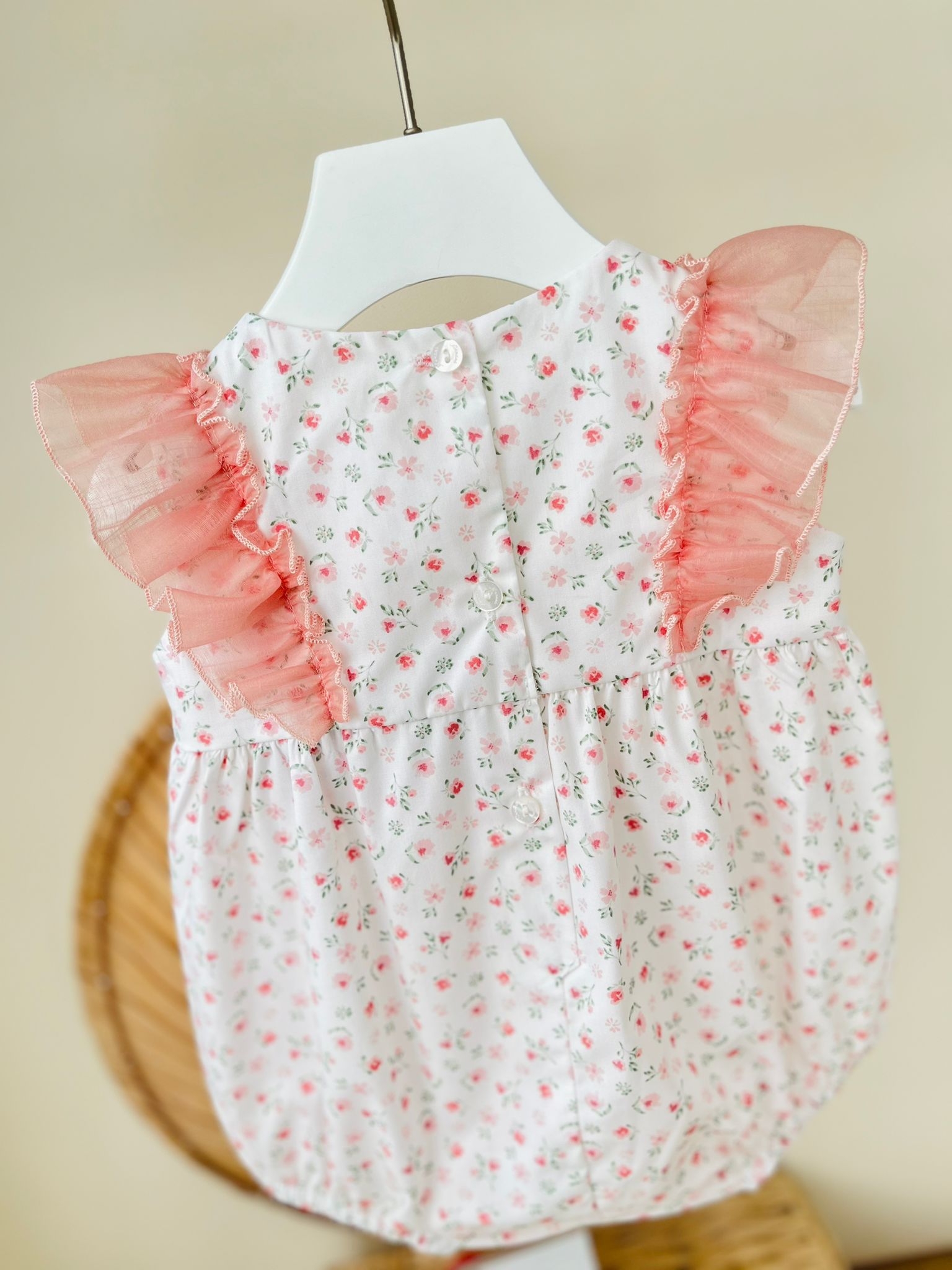 PAGLIACCETTO COTONE FRESCO BIANCO ROSA - Noi da piccoli