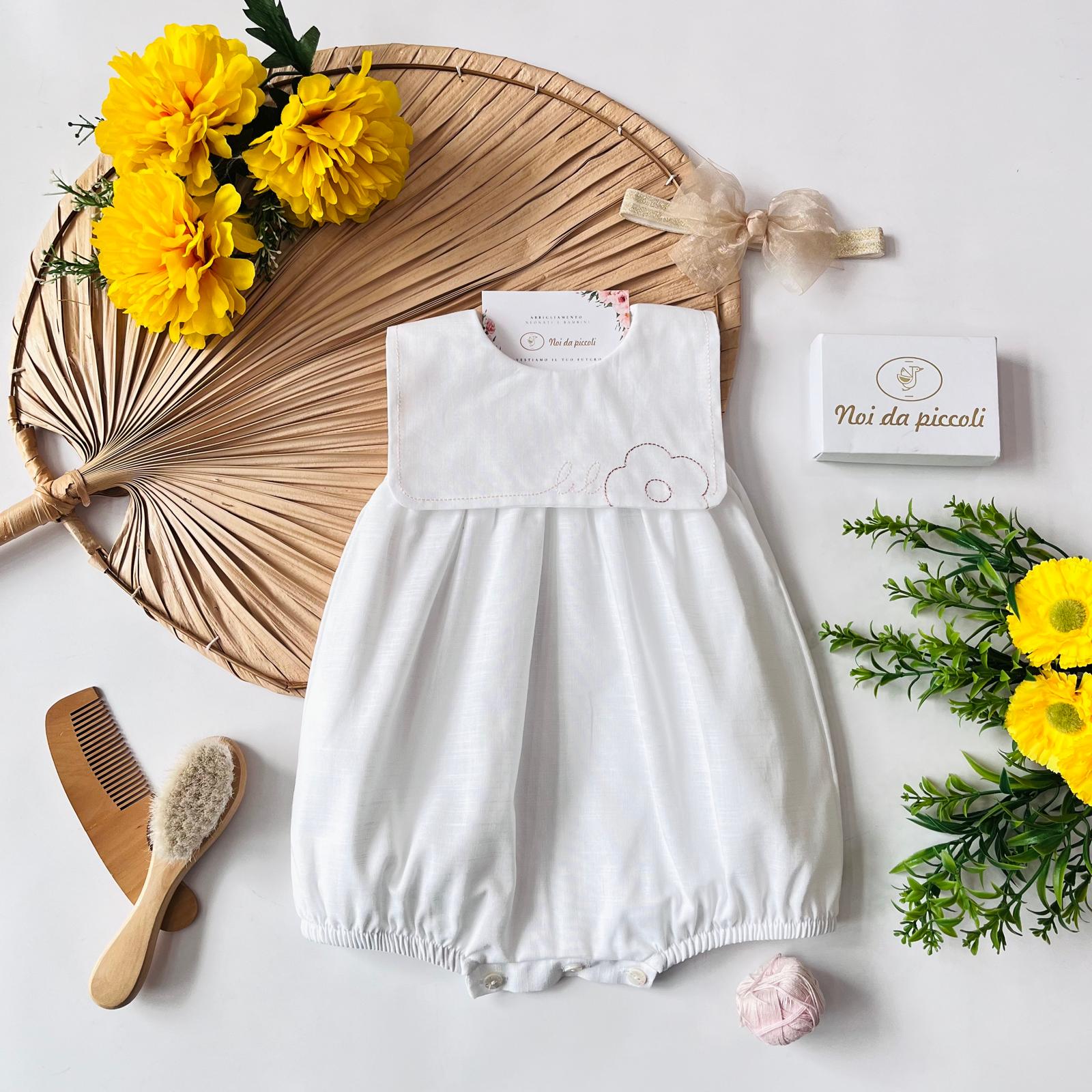 PAGLIACCETTO IN 100% COTONE RIFINITURE ROSA - Noi da piccoli