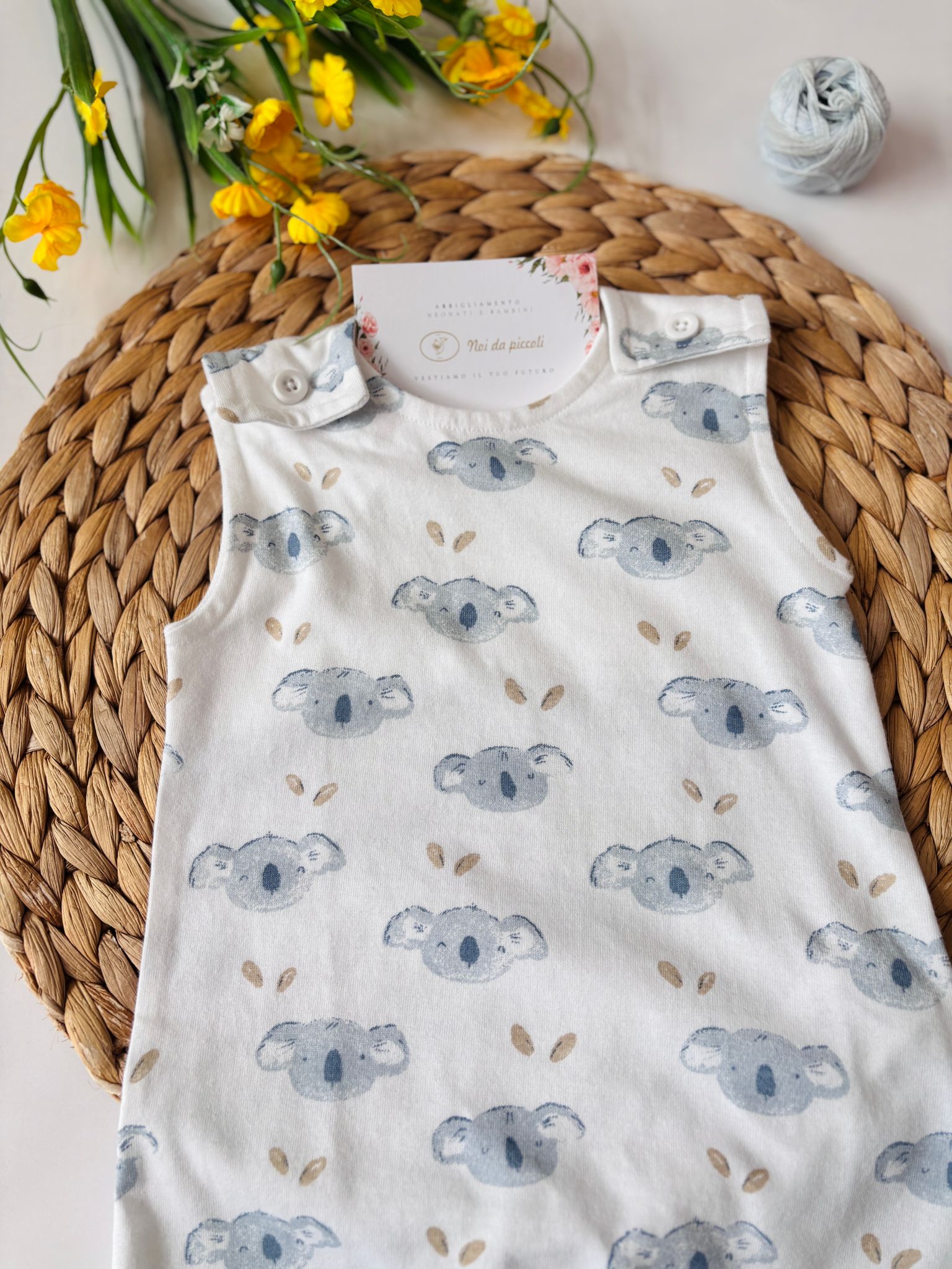 PAGLIACCETTO IN COTONE BIANCO - Noi da piccoli