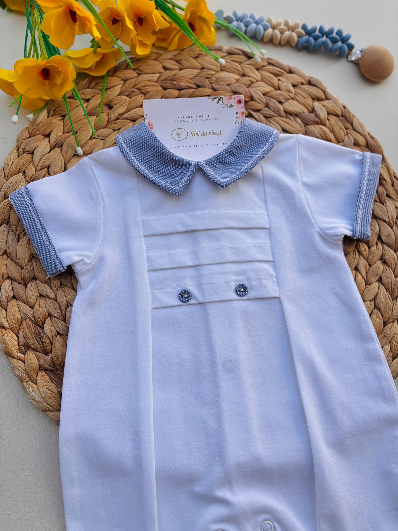PAGLIACCETTO IN COTONE BIANCO - Noi da piccoli
