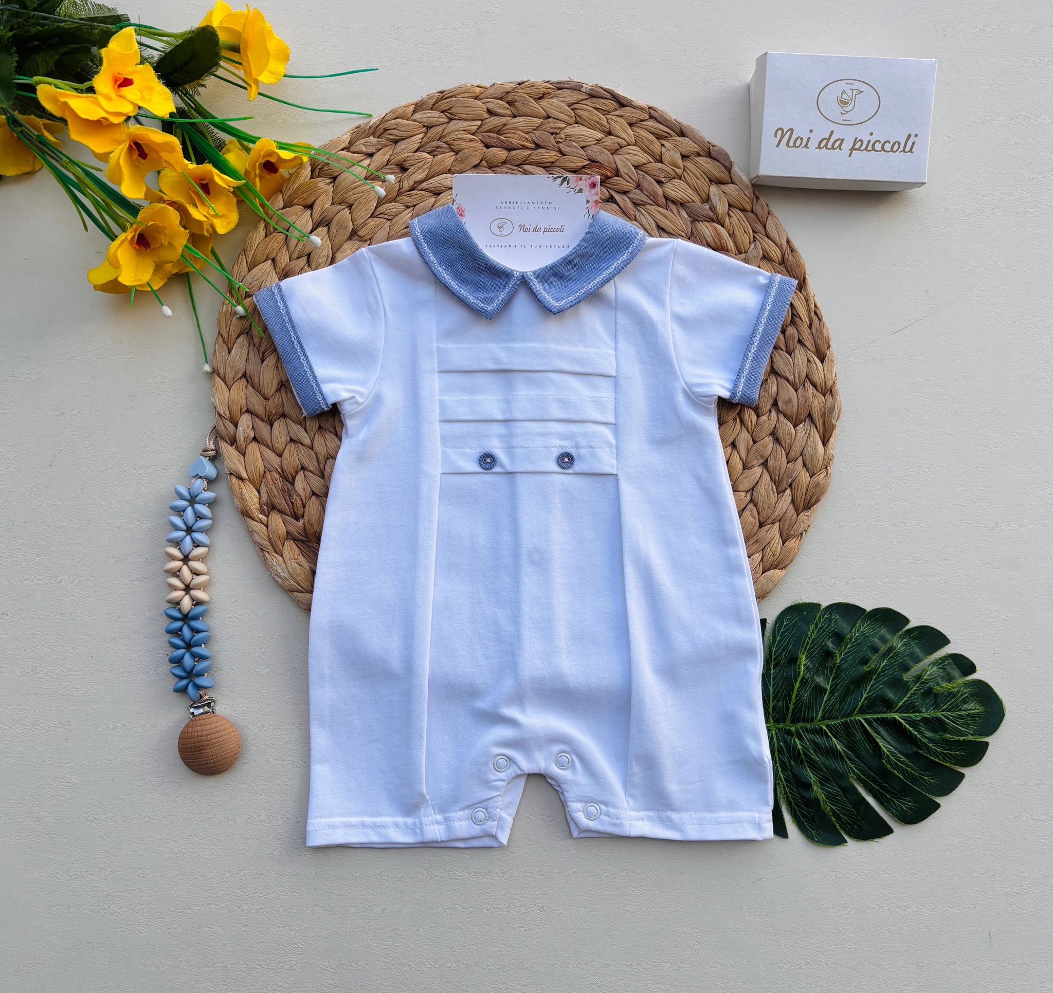 PAGLIACCETTO IN COTONE BIANCO - Noi da piccoli