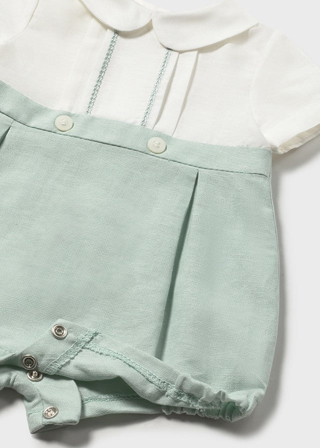 PAGLIACCETTO IN COTONE BICOLOR BIANCO VERDE - Noi da piccoli