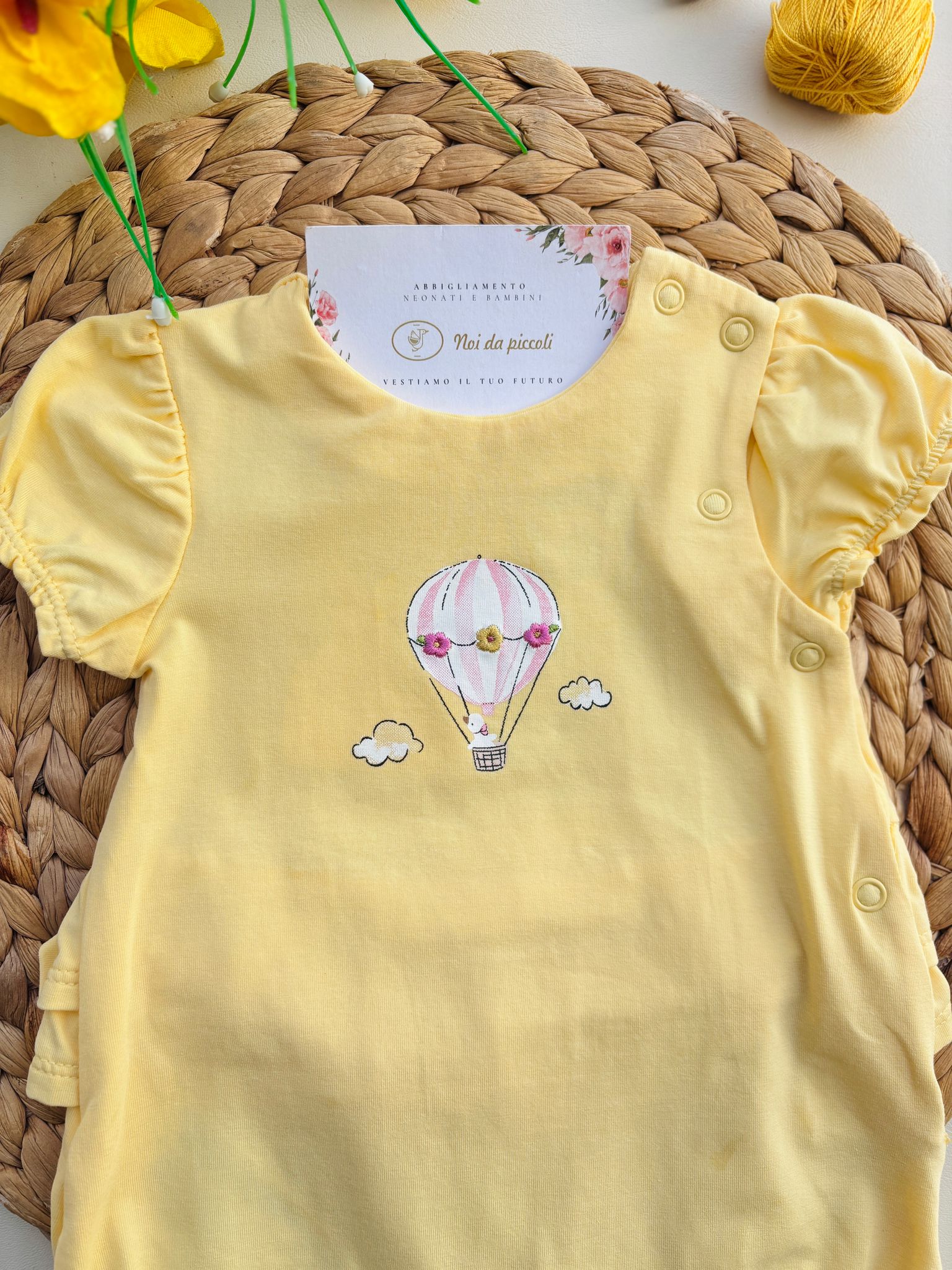 PAGLIACCETTO IN COTONE CON MONGOLFIERA CENTRALE SUNNY - Noi da piccoli