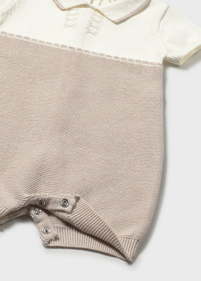 PAGLIACCETTO IN COTONE CON RICAMI BEIGE - Noi da piccoli