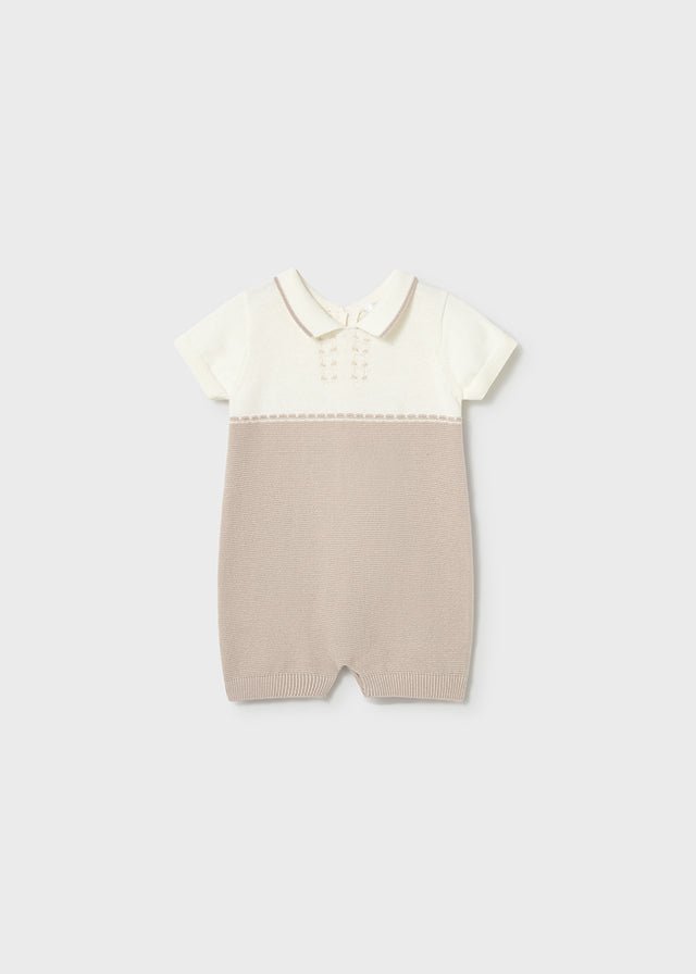 PAGLIACCETTO IN COTONE CON RICAMI BEIGE - Noi da piccoli