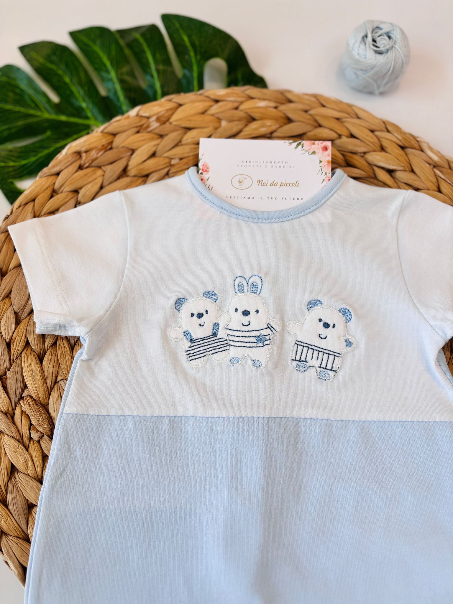 PAGLIACCETTO IN COTONE ORSETTI CIELO - Noi da piccoli
