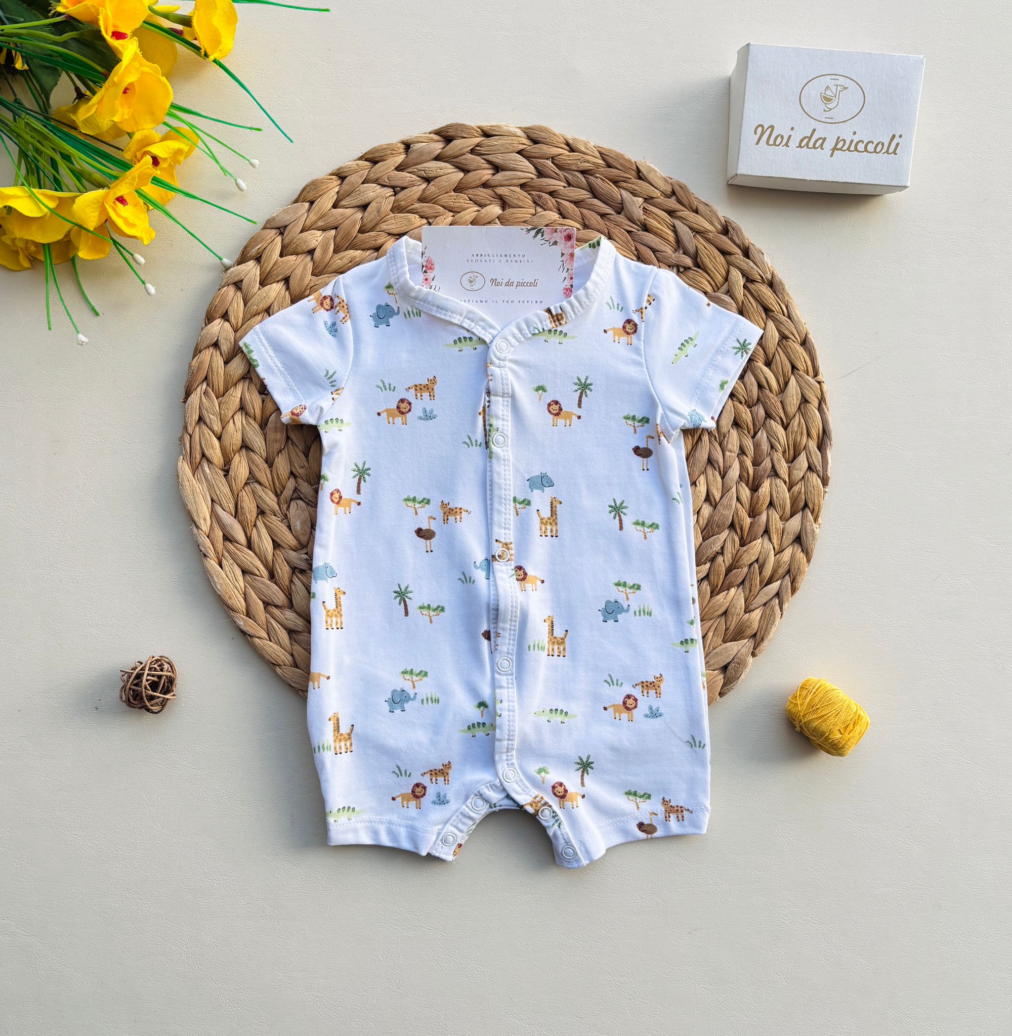 PAGLIACCETTO IN COTONE SAFARI BIANCO - Noi da piccoli