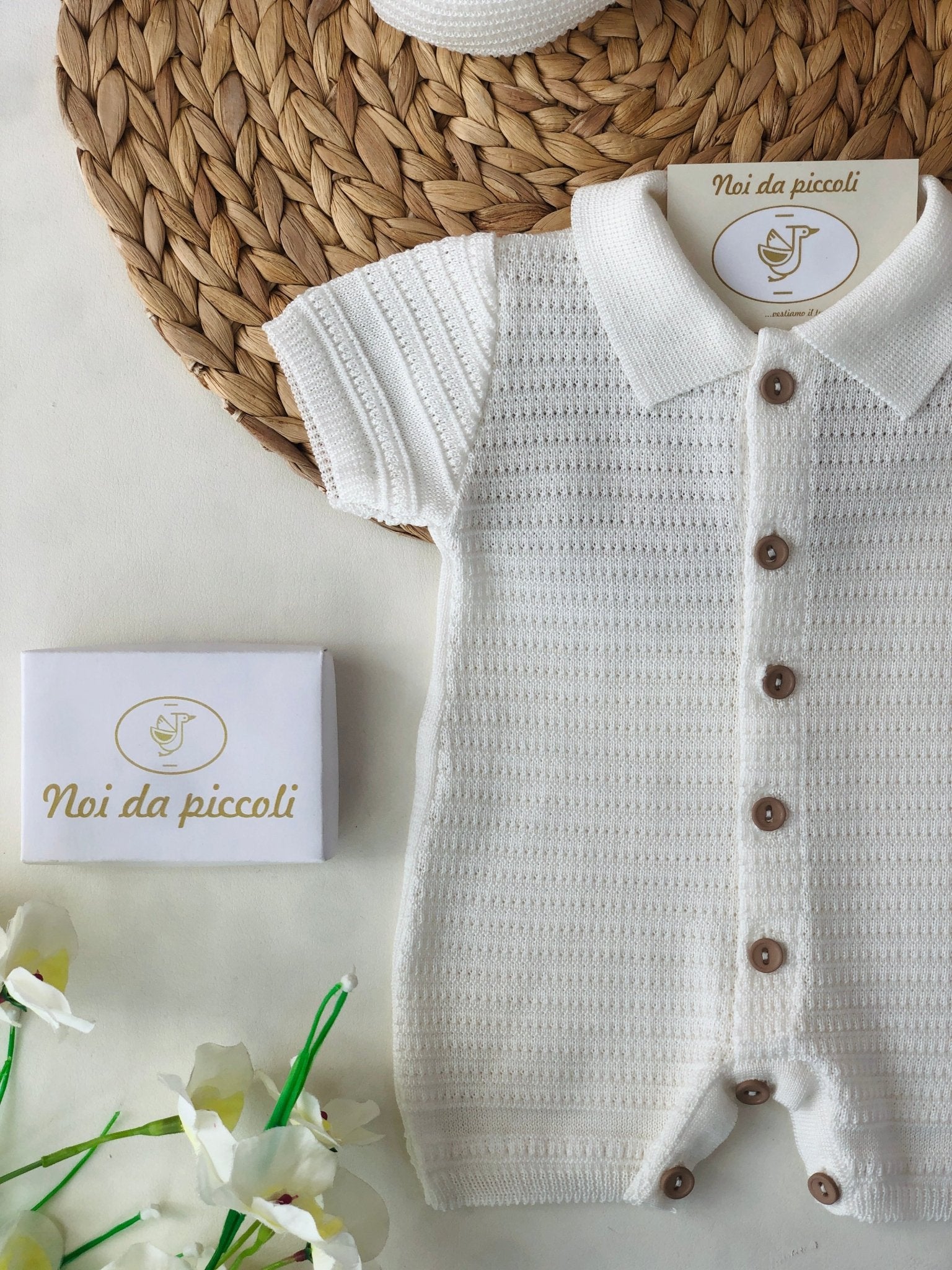 COORDINATED WITH CREAM COTTON THREAD ROMPER