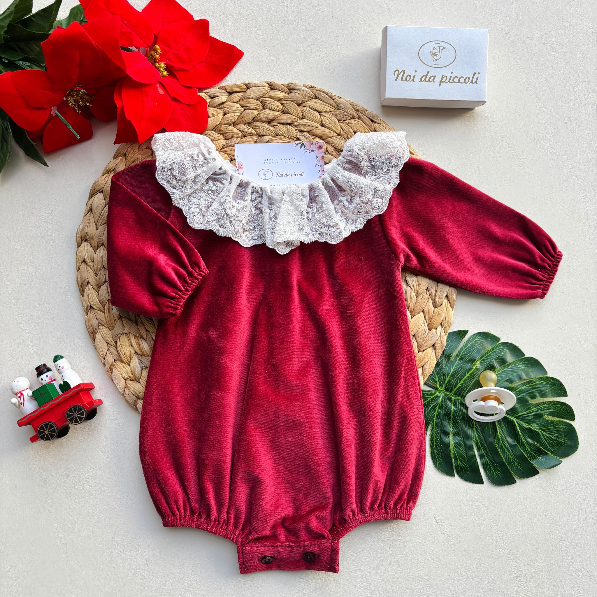 PAGLIACCETTO IN VELLUTO rojo - Noi da piccoli