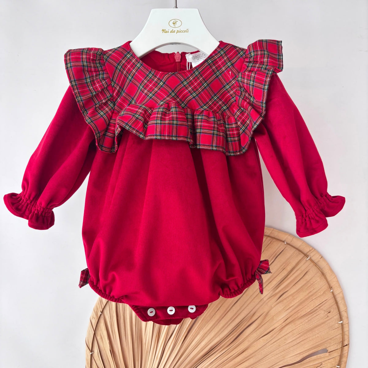 Red Velvet Romper Deolinda - Noi da piccoli