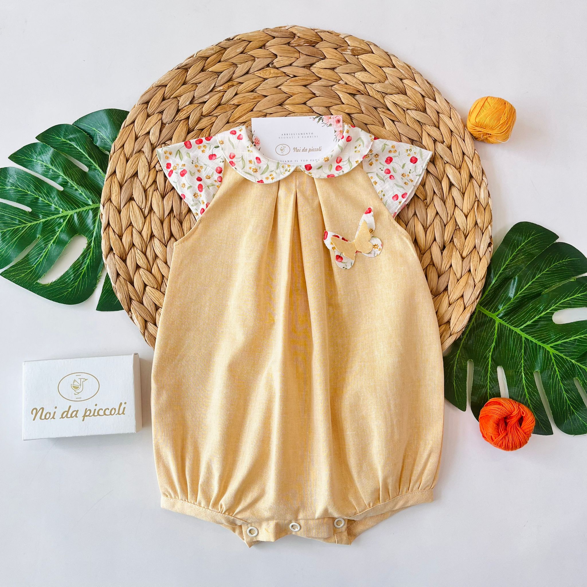 PAGLIACCETTO LINO E COTONE GIALLO - Noi da piccoli