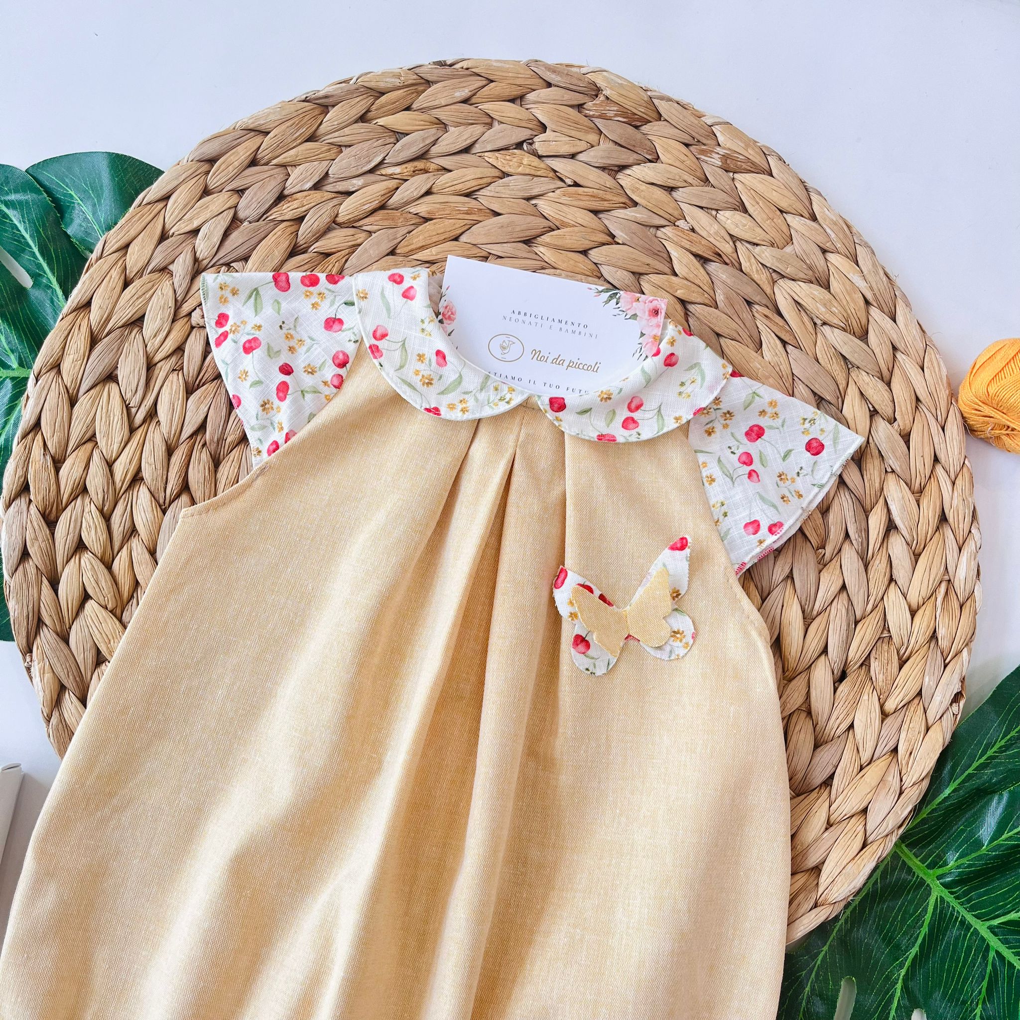 PAGLIACCETTO LINO E COTONE GIALLO - Noi da piccoli