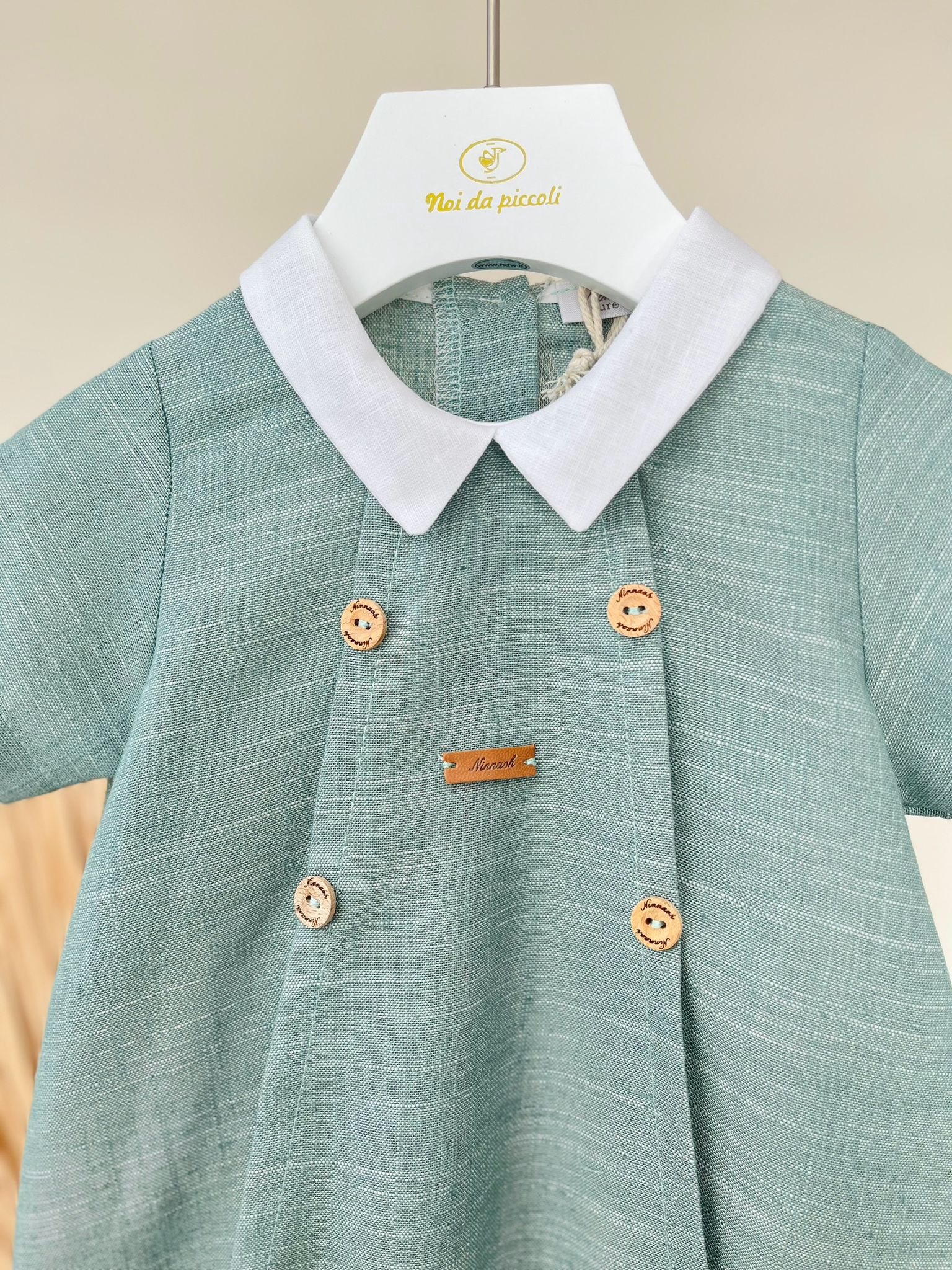 PAGLIACCETTO LINO E COTONE VERDE - Noi da piccoli