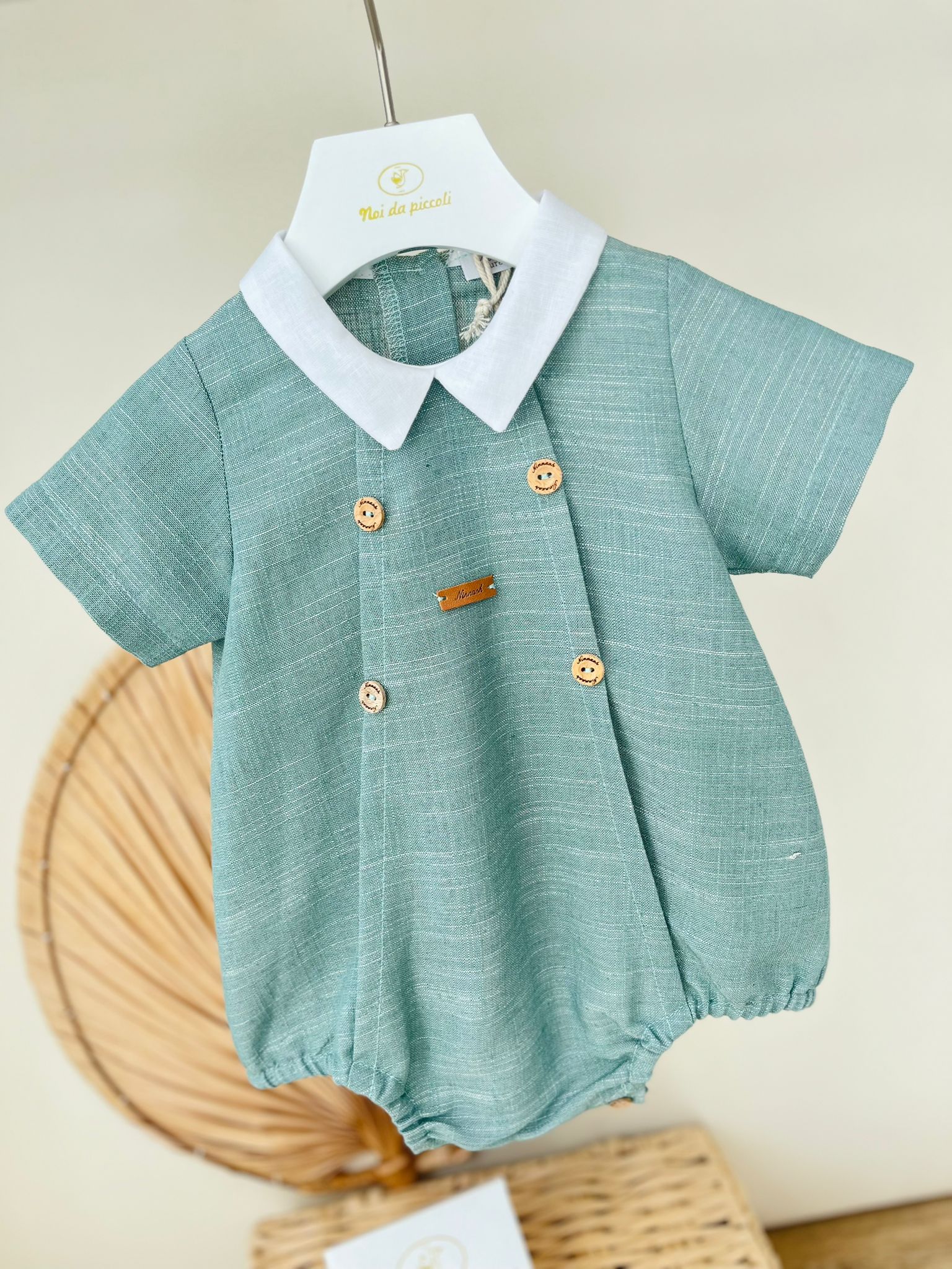 PAGLIACCETTO LINO E COTONE VERDE - Noi da piccoli