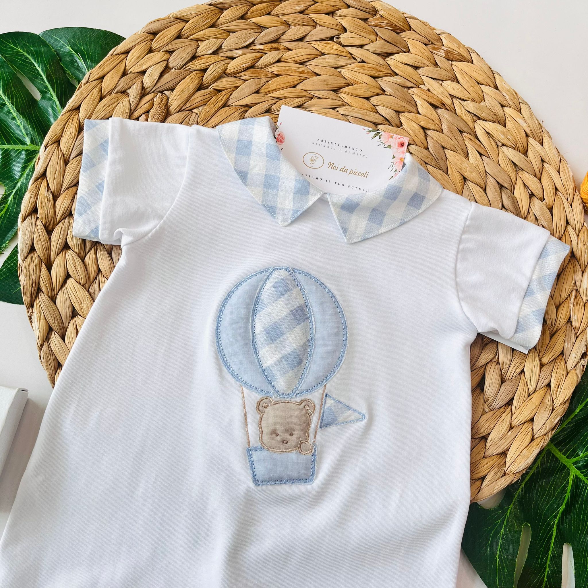 PAGLIACCETTO MONGOLFIERA 100 % COTONE BIANCO - Noi da piccoli