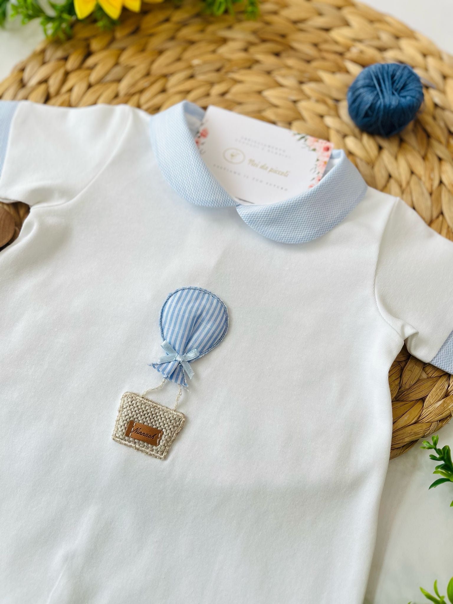 PAGLIACCETTO MONGOLFIERA Cotone Bianco - Noi da piccoli