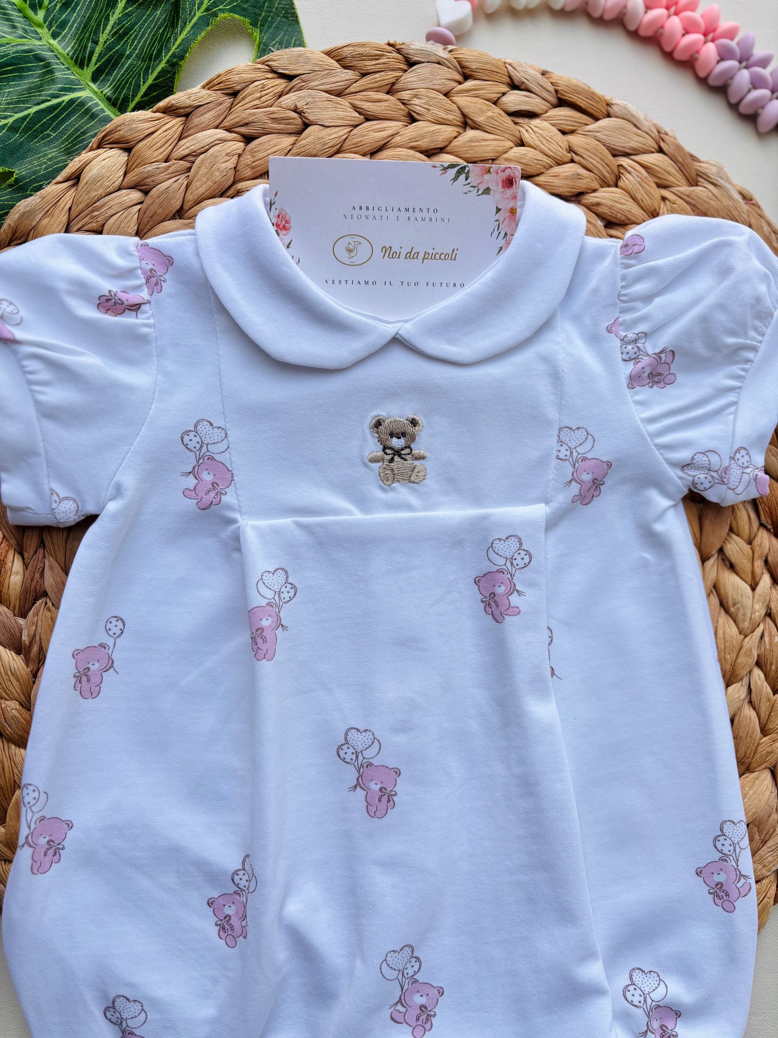 PAGLIACCETTO ORSETTI COTONE BIANCO - Noi da piccoli