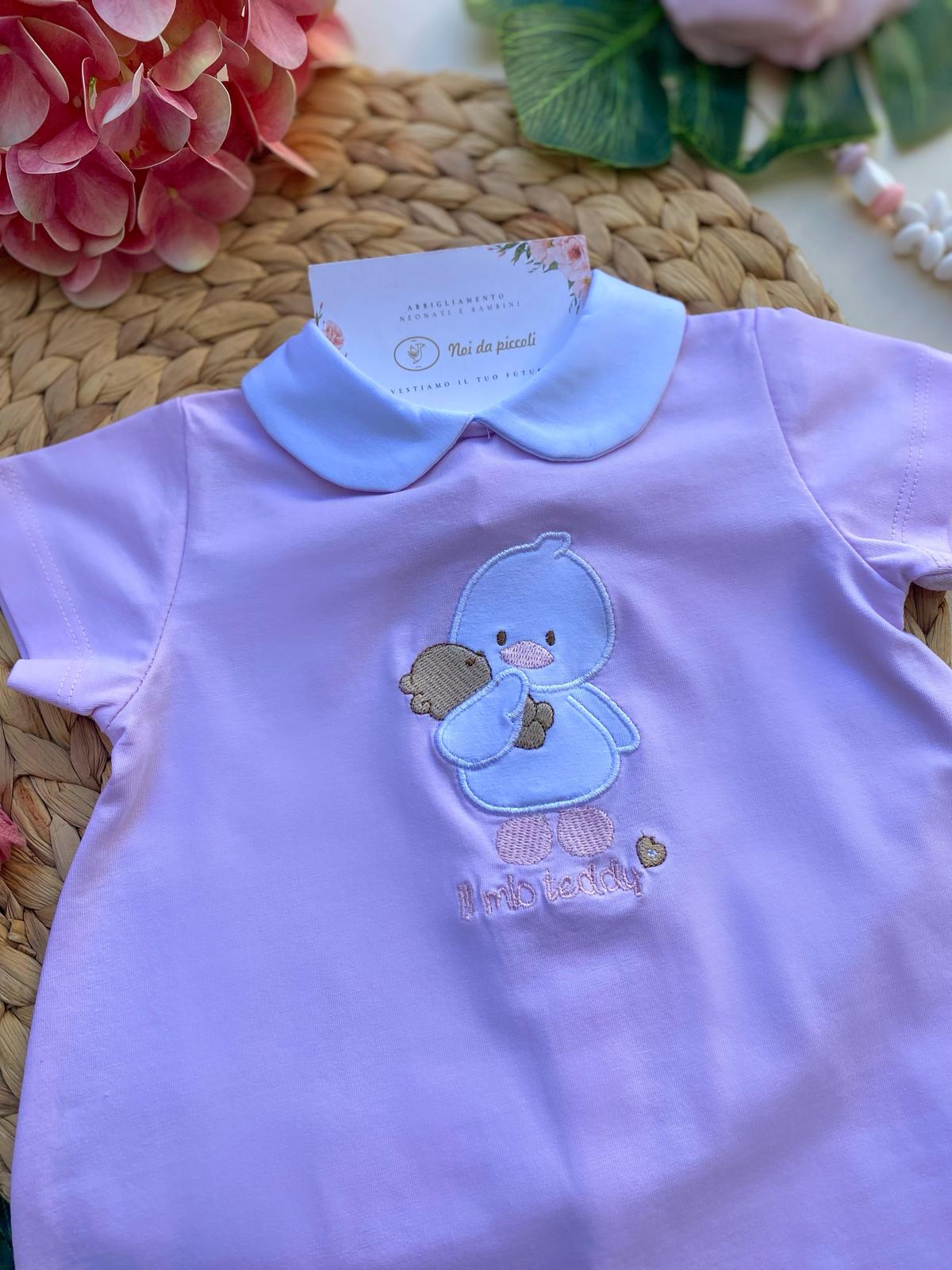 PAGLIACCETTO ROSA CON OCHETTA BIANCA - Noi da piccoli