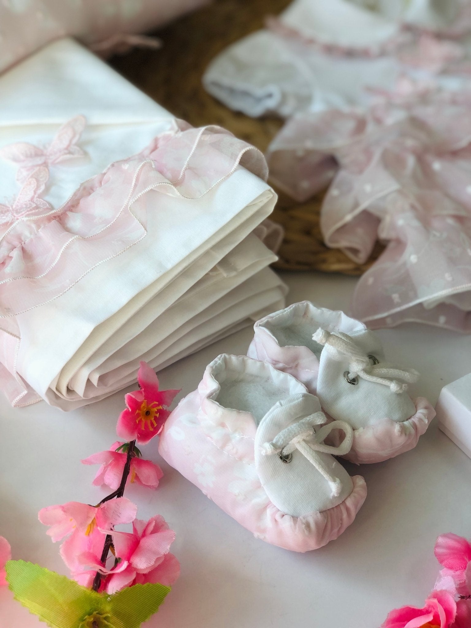 PAGLIACCETTO ROSA E BIANCO FARFALLINA - Noi da piccoli