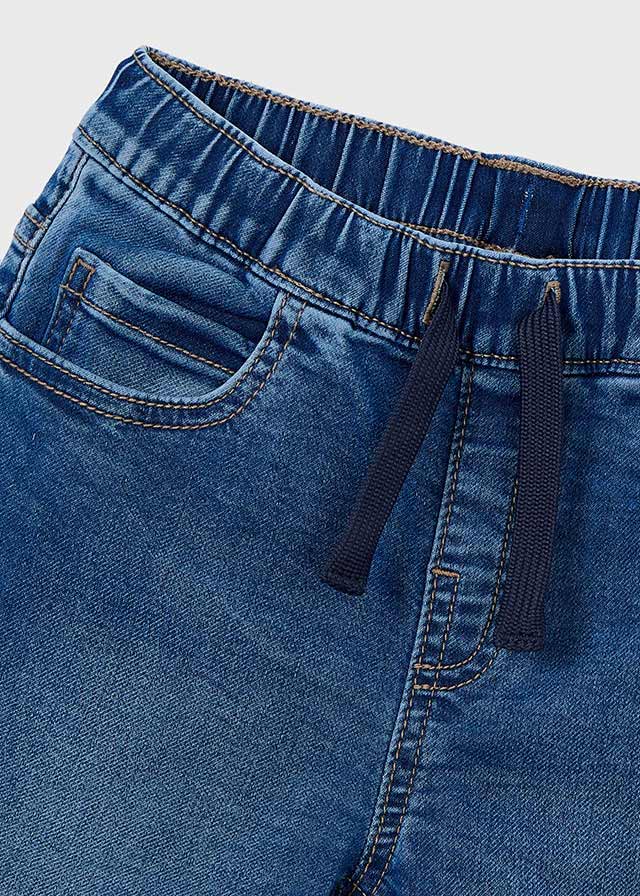 PANTALONE DI JEANS SCURO CON LACCI MEDIO - Noi da piccoli