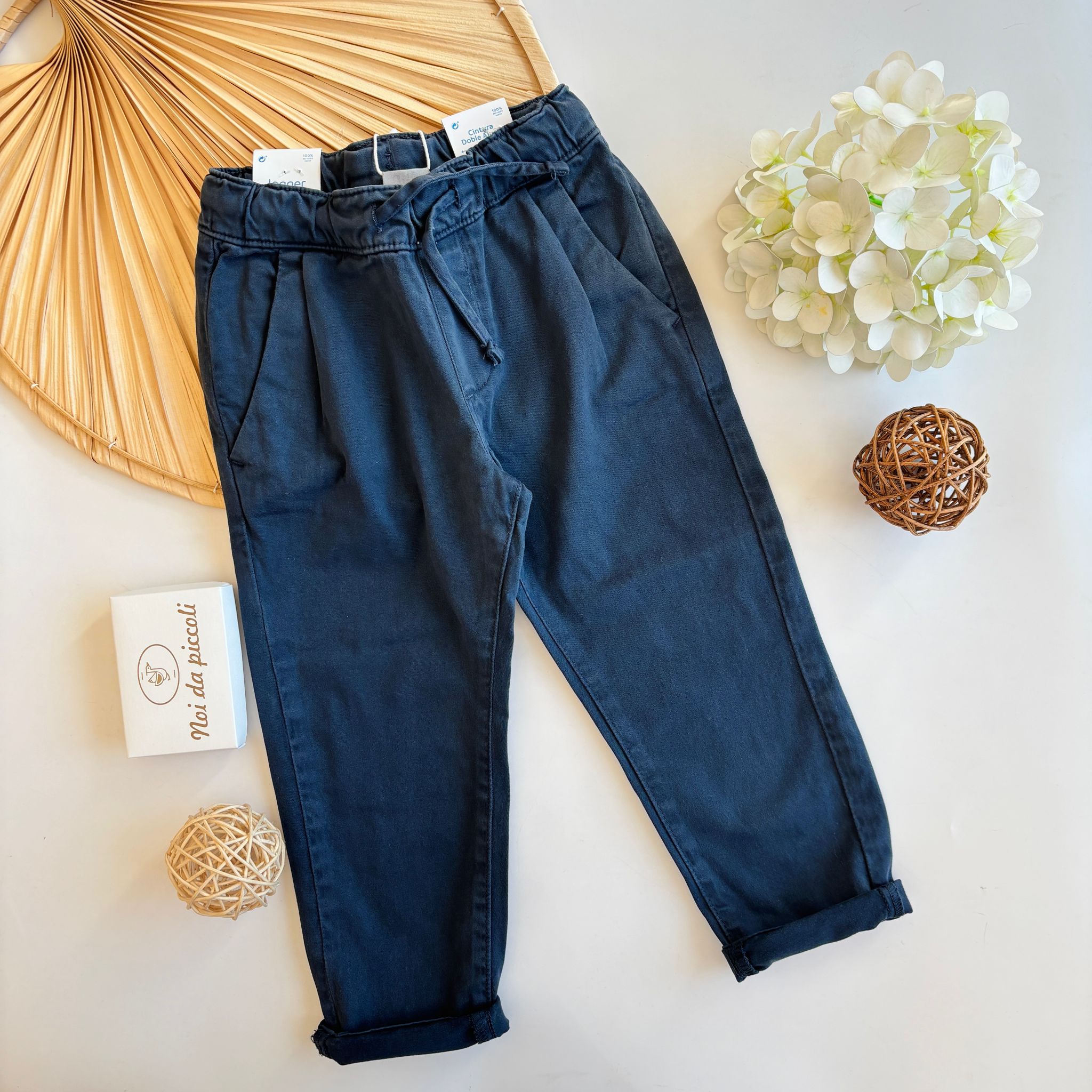 PANTALONE IN CALDO COTONE AZUL - Noi da piccoli