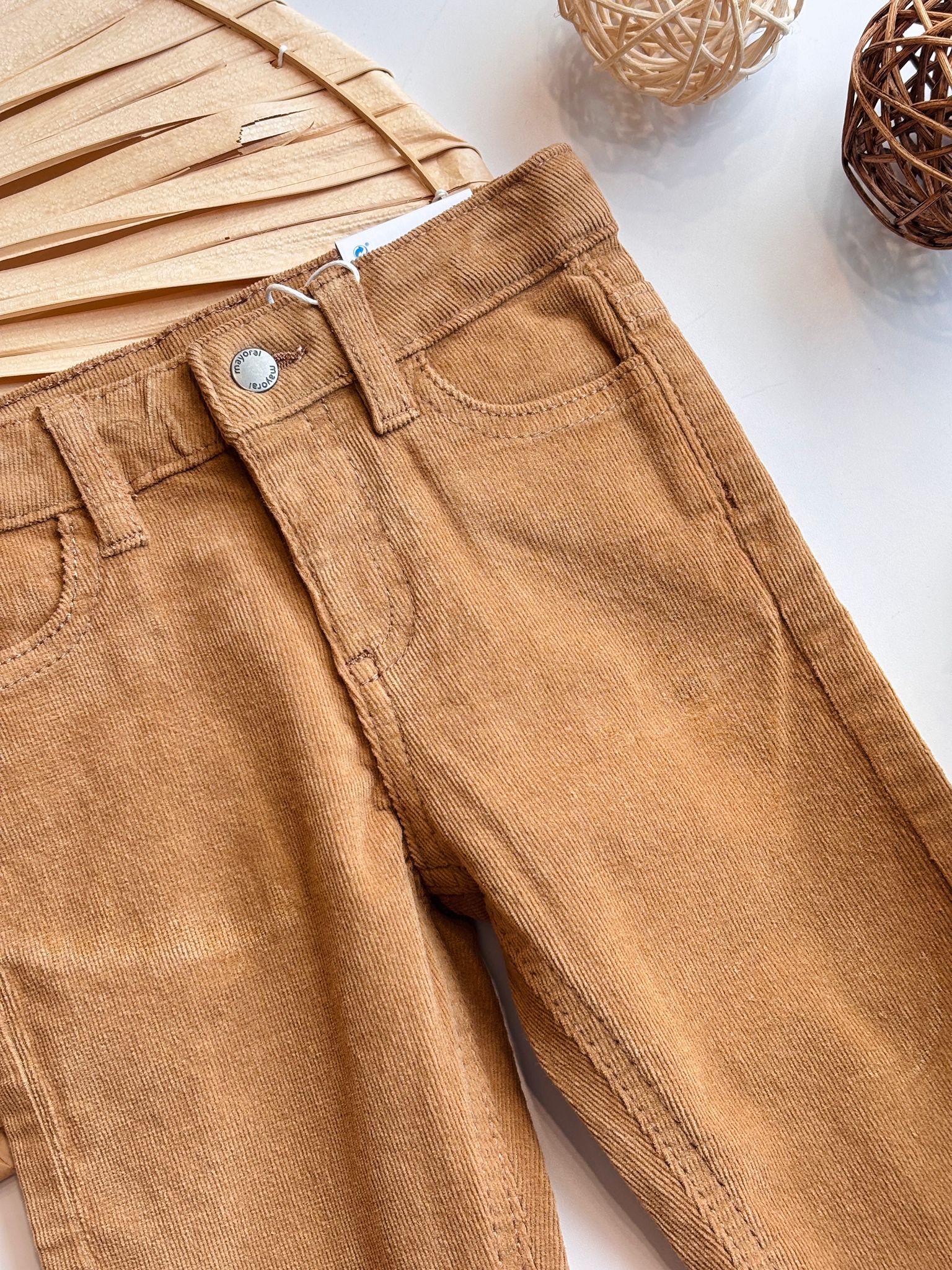 PANTALONE IN CALDO COTONE CAMMELLO - Noi da piccoli