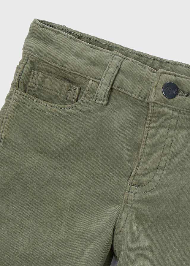 PANTALONE IN CALDO COTONE oliva - Noi da piccoli