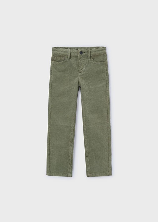 PANTALONE IN CALDO COTONE oliva - Noi da piccoli