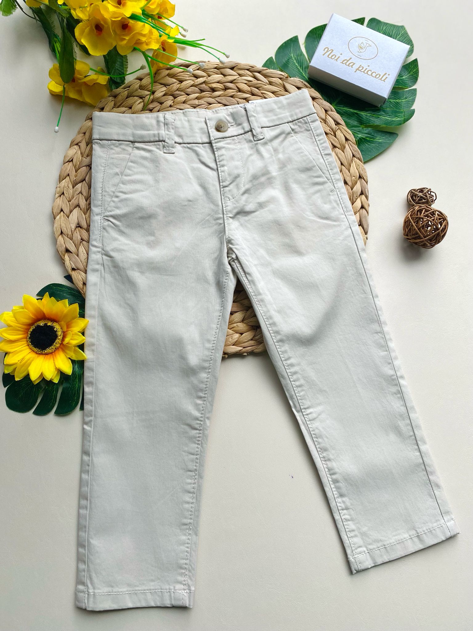 PANTALONE IN COLORAZIONE BEIGE - Noi da piccoli