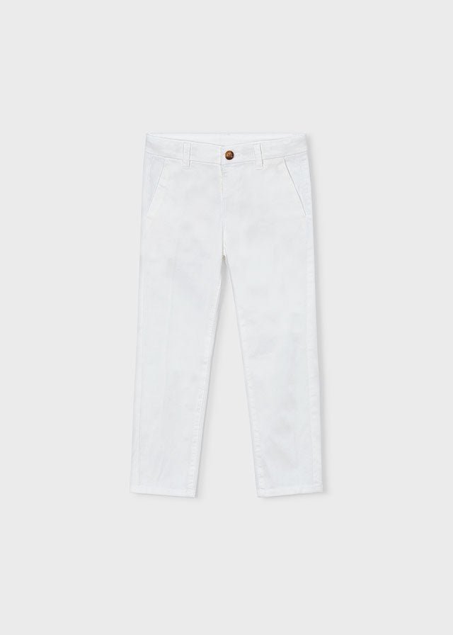 PANTALONE IN COTONE BIANCO - Noi da piccoli