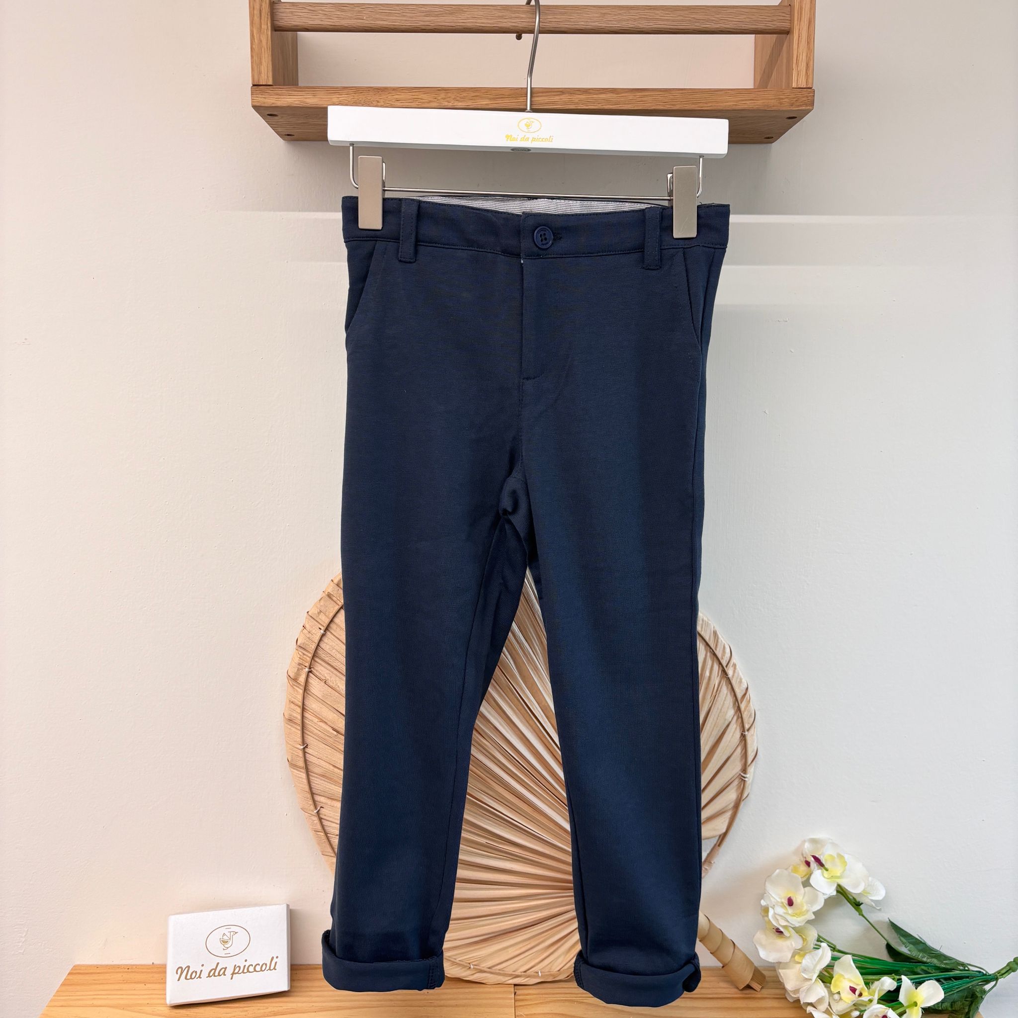 PANTALONE IN COTONE BLU - Noi da piccoli