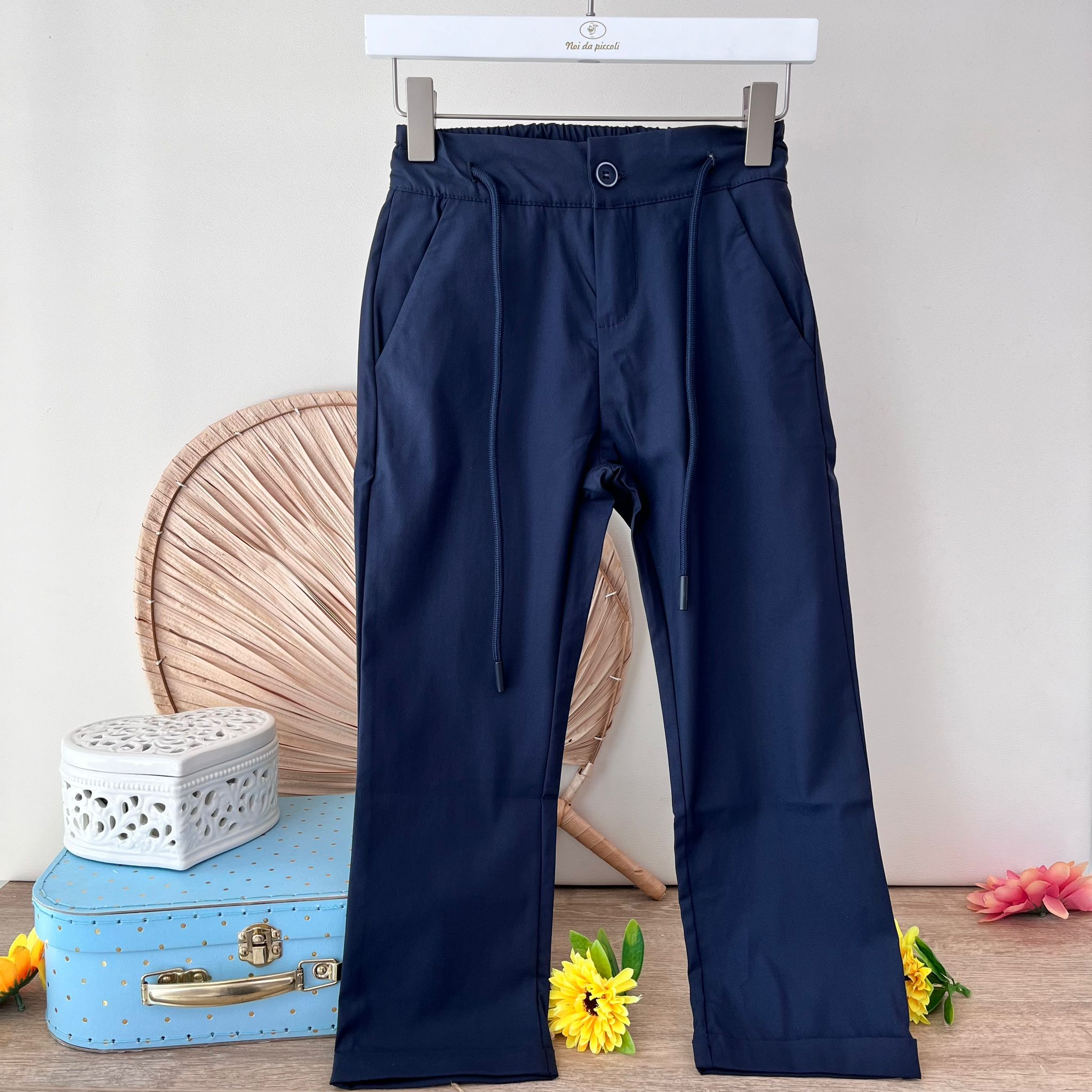 PANTALONE IN COTONE BLU - Noi da piccoli
