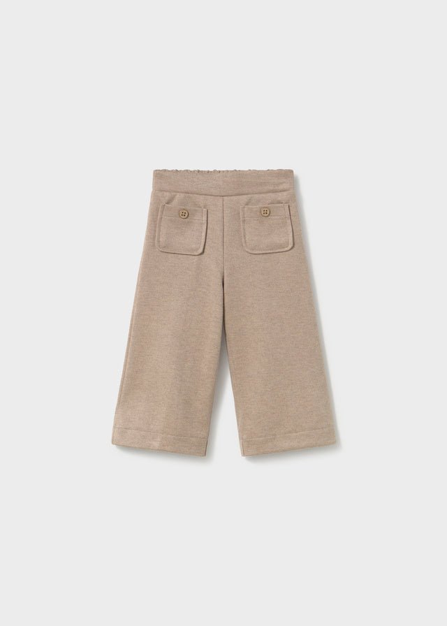 PANTALONE IN COTONE CALDO BEIGE - Noi da piccoli