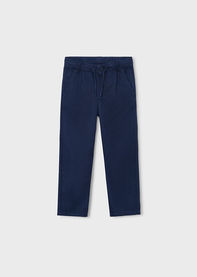 PANTALONE IN COTONE E LINO BLU - Noi da piccoli
