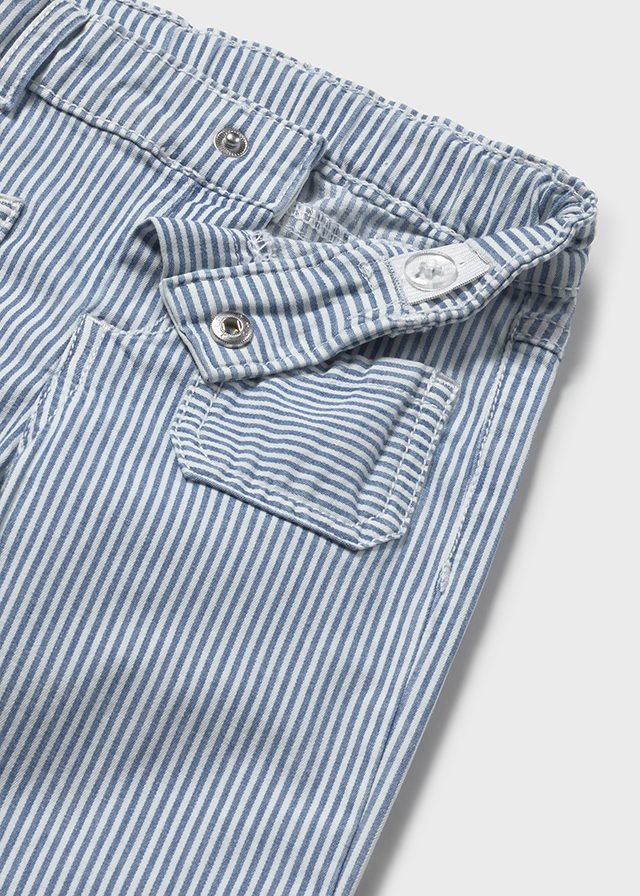 PANTALONE IN COTONE RIGATO AZUL - Noi da piccoli