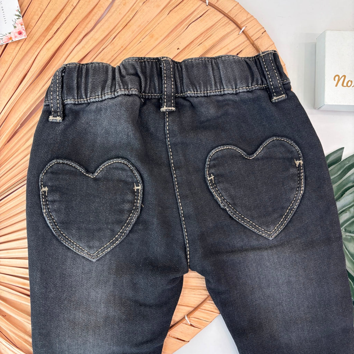 PANTALONE IN DENIM NERO - Noi da piccoli