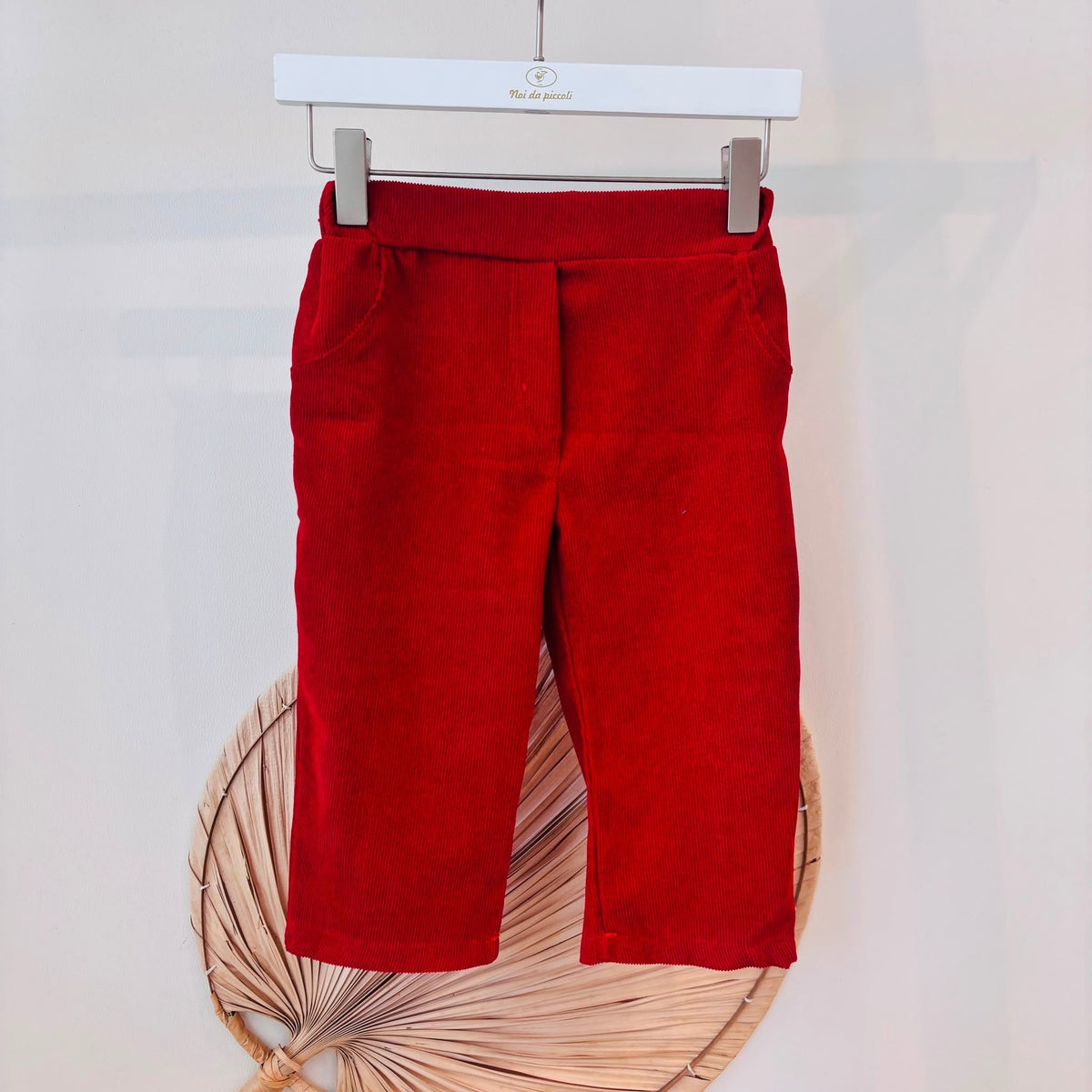 Pantalone in Velluto a Coste Rosso Sardon