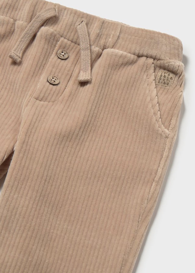 Pantalone in Velluto Beige a Costine Mayoral - dettaglio 1