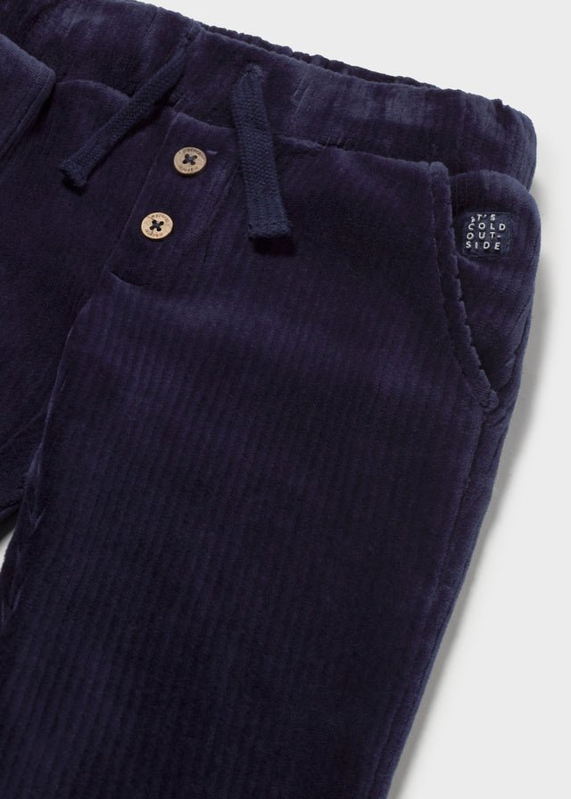 Pantalone in Velluto Blu a Costine Mayoral - dettaglio 1