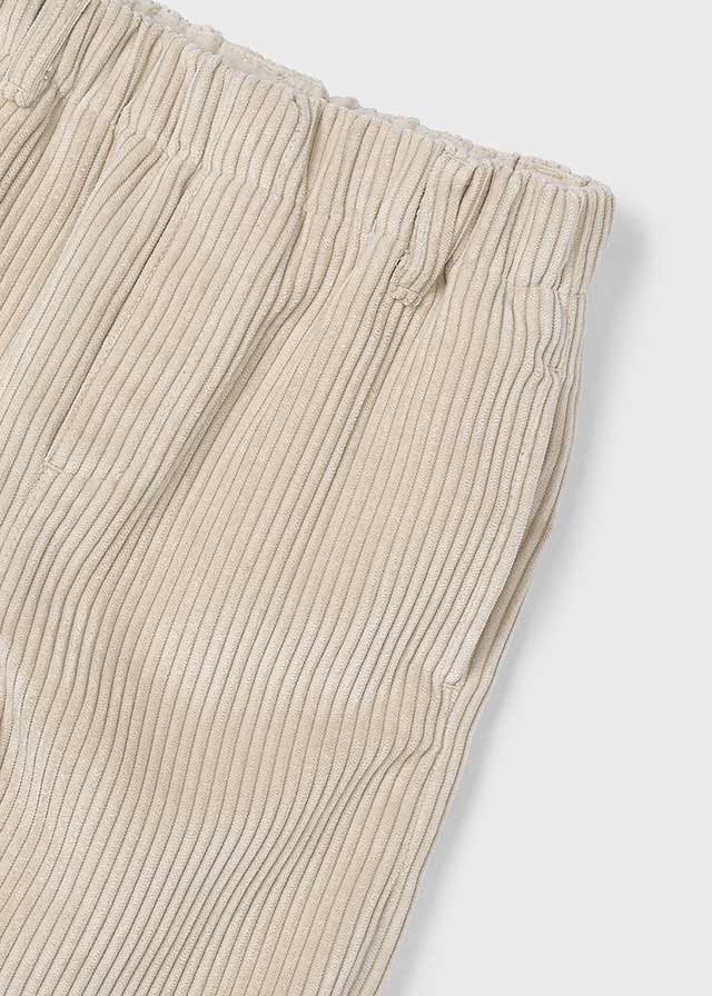 PANTALONE IN VELLUTO RIGATO BEIGE - Noi da piccoli