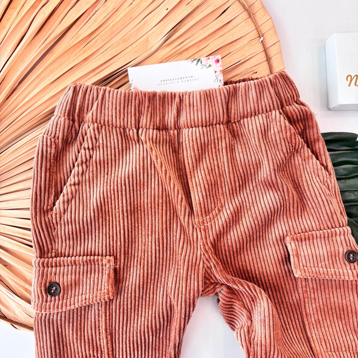 PANTALONE IN VELLUTO RUGGINE - Noi da piccoli