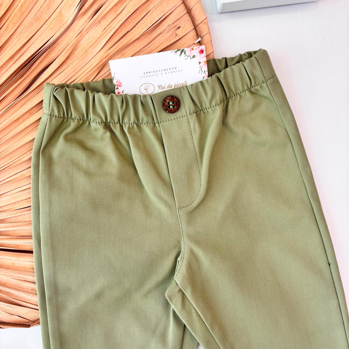 PANTALONE London caldo cotone VERDE - Noi da piccoli