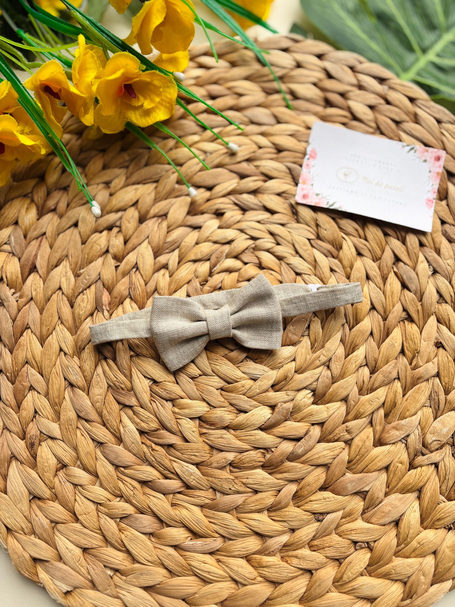 PAPILLON IN LINO BEIGE - Noi da piccoli