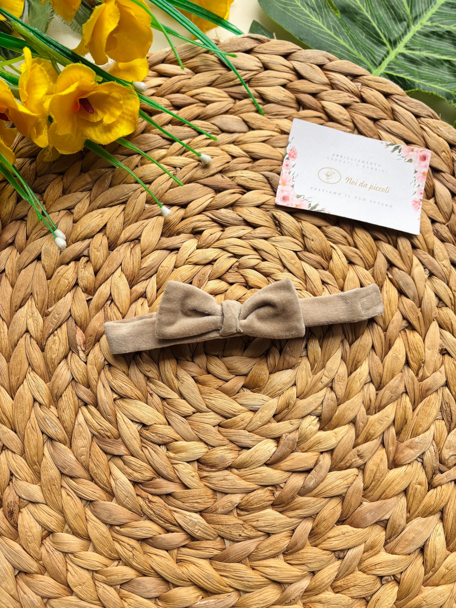 PAPILLON IN VELLUTINO BEIGE - Noi da piccoli