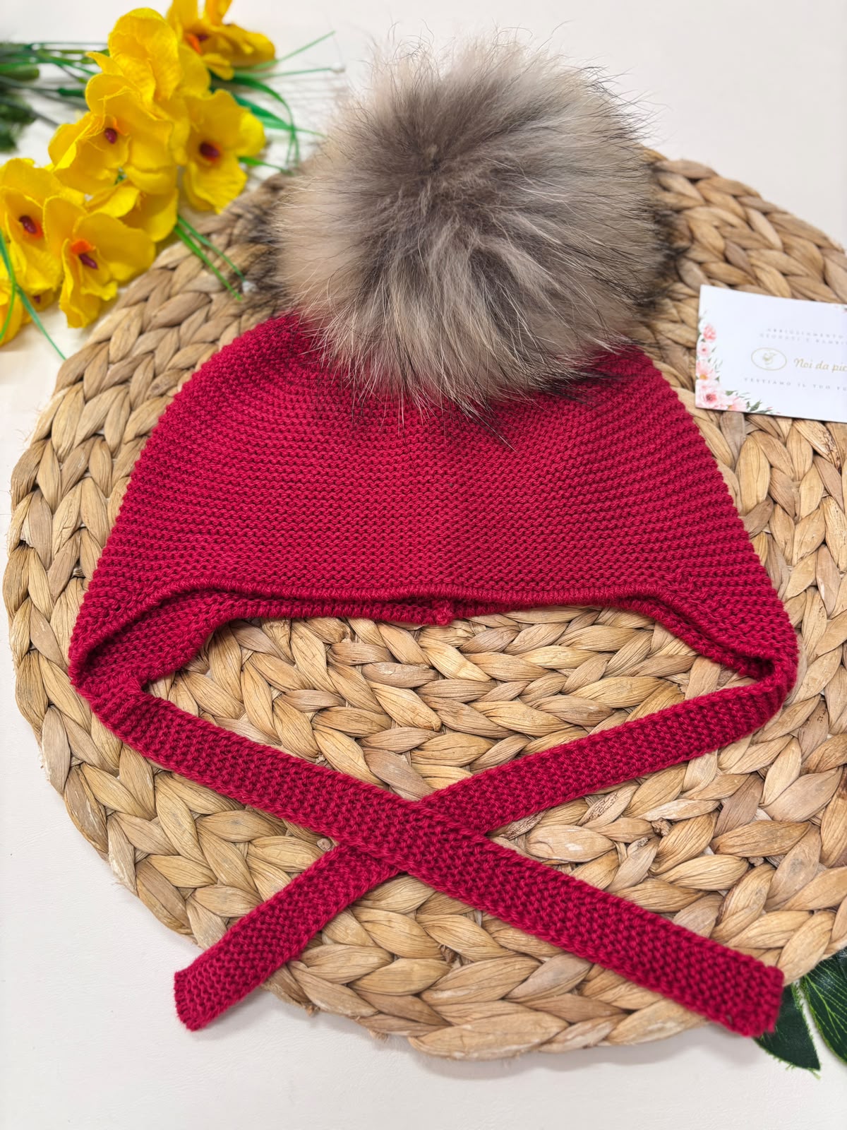 cappellino FILATO CALDO ROSSO