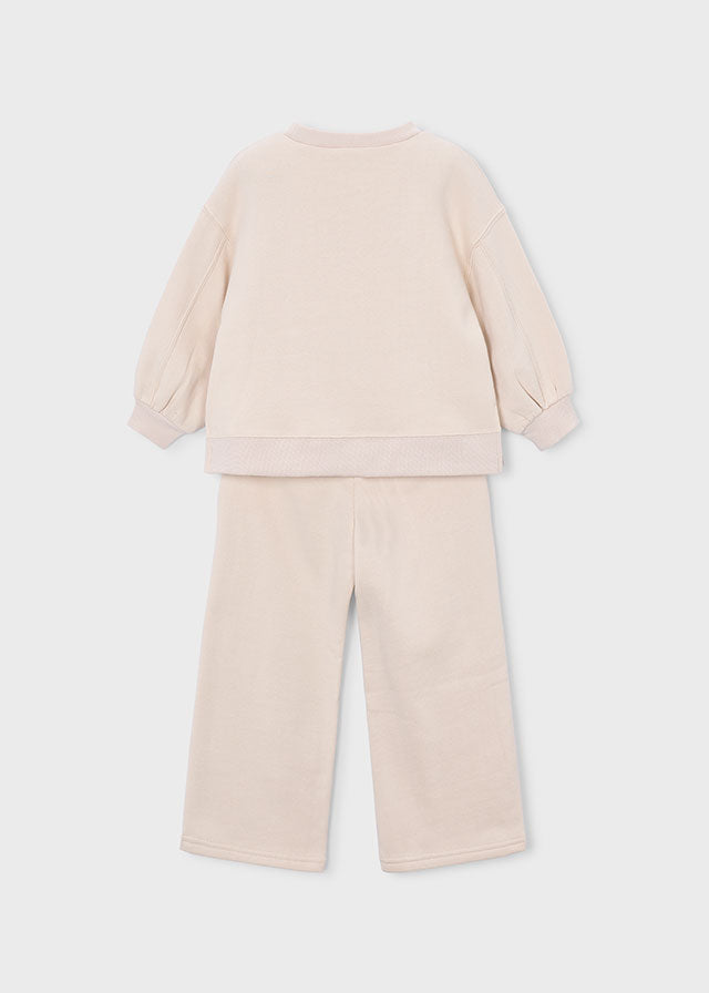 COMPLETO PANNA CON CAGNOLINO PELCHE IN COTONE CALDO