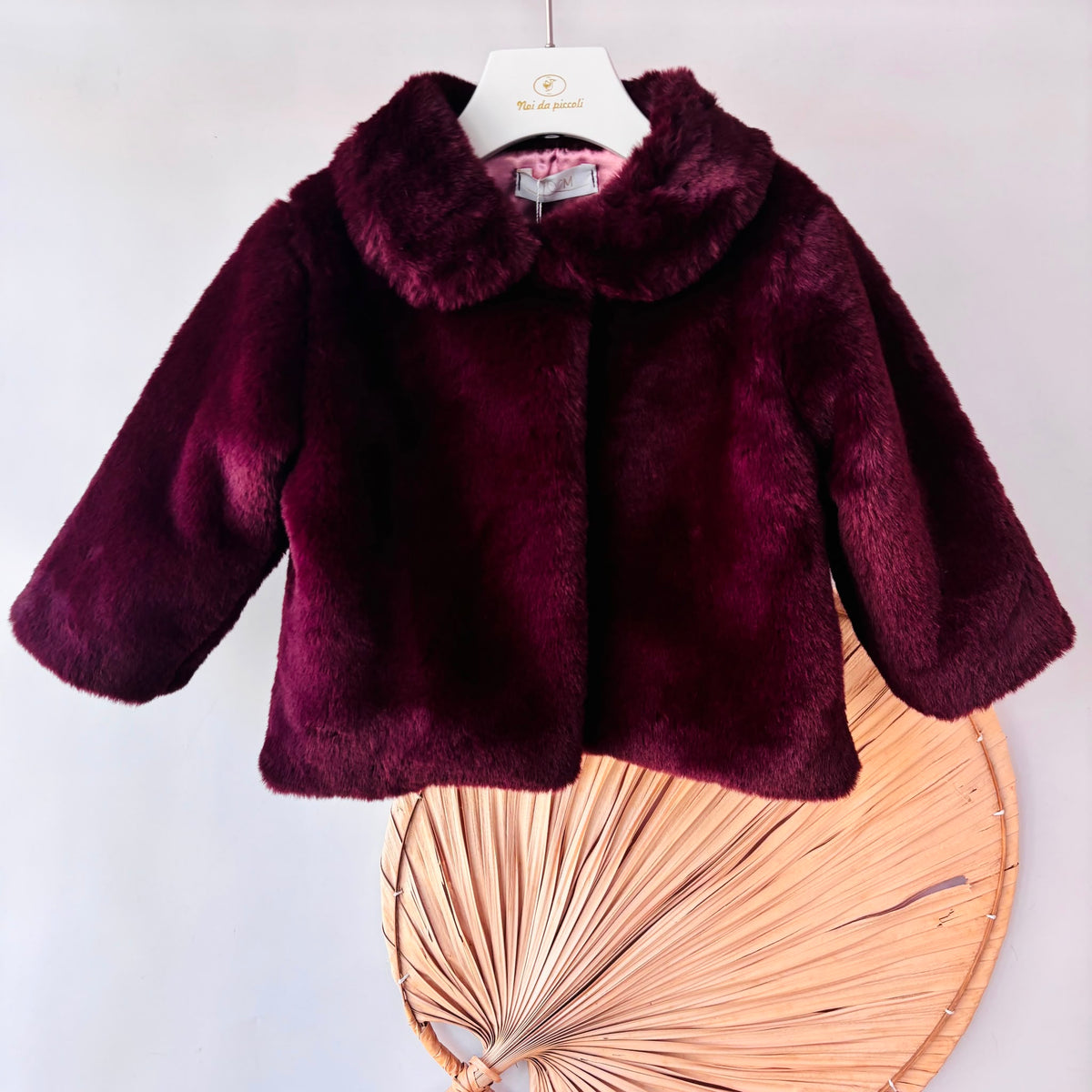 Cappotto in Pelliccetta Borgogna Isabel