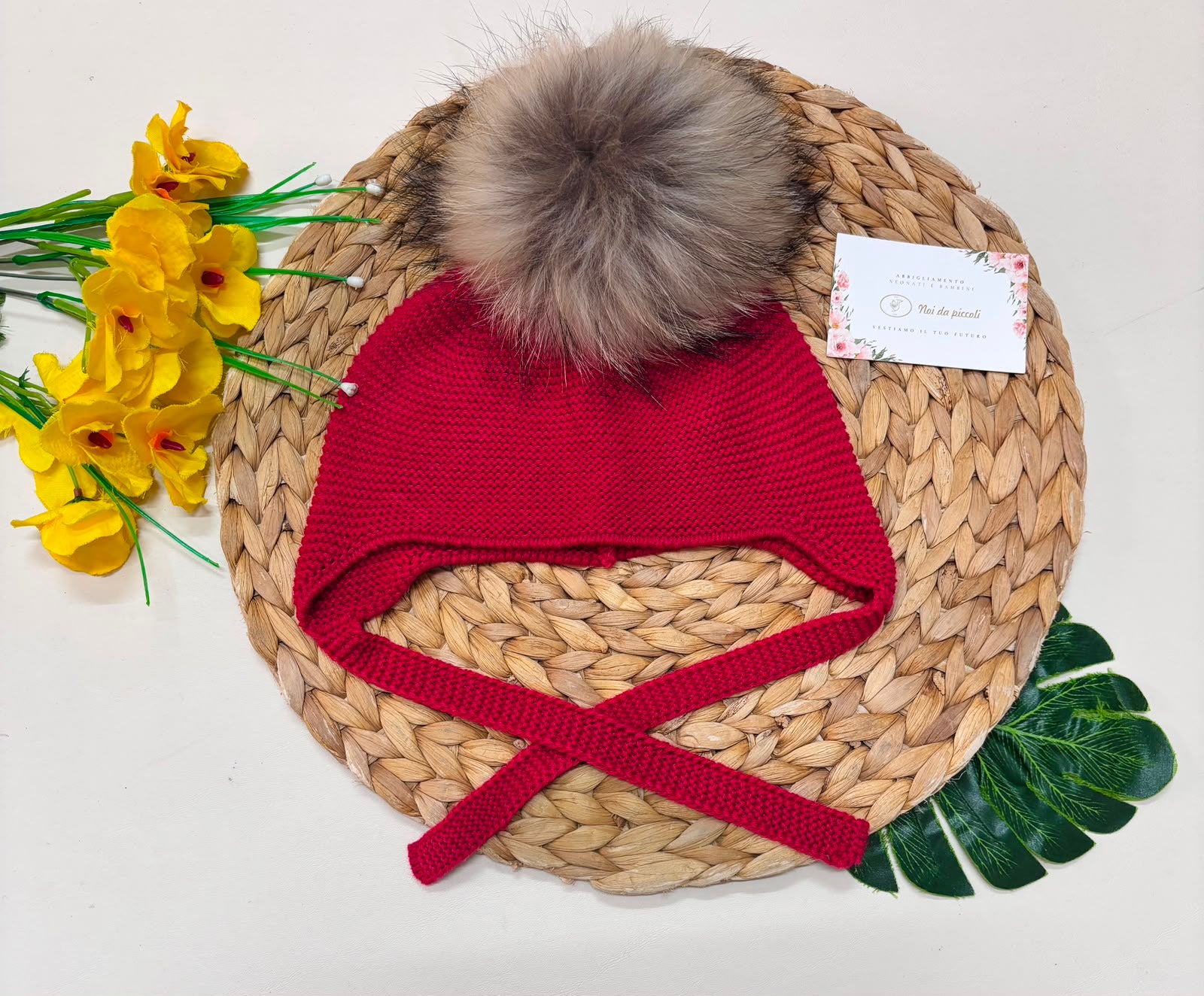 cappellino FILATO CALDO ROSSO