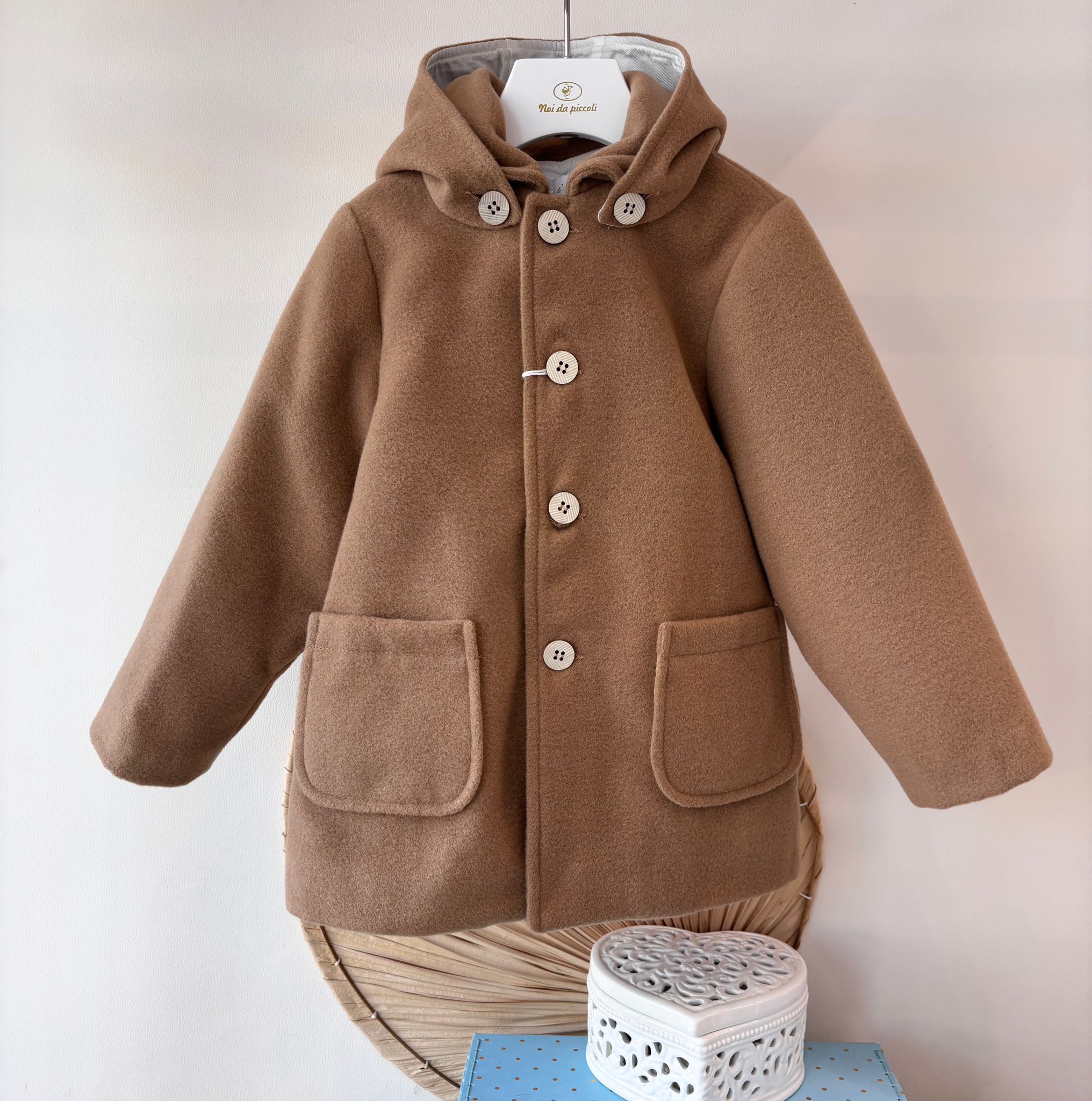 CAPPOTTO IN PANNO BEIGE CAMMELLO